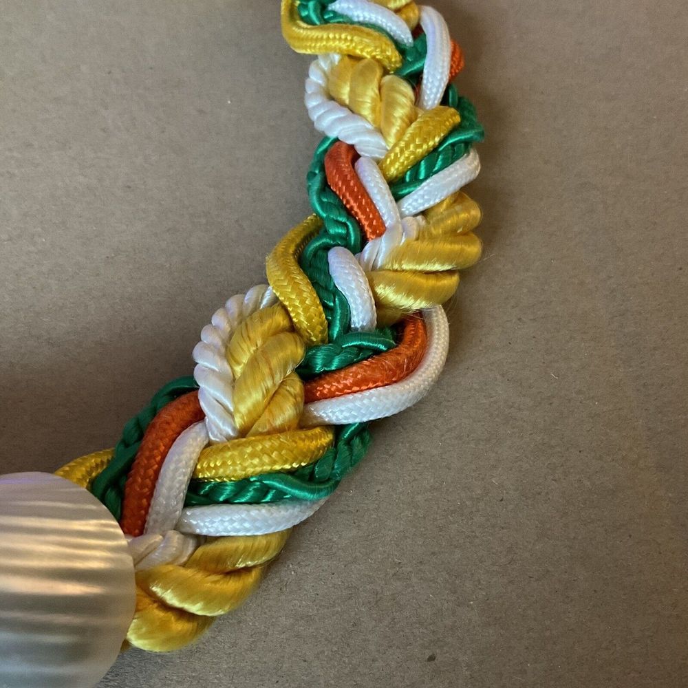 VINTAGE 18" CHUNKY NECKLACE CHOKER WHITE SEA SHELL Seashell Orange Green Yel Whi - Picture 4 of 11